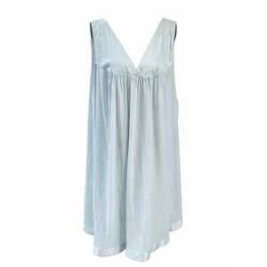 VTG Vanity‎ Fair Nightgown Light Blue Slip Dress Size 2X Made in USA Loungewear